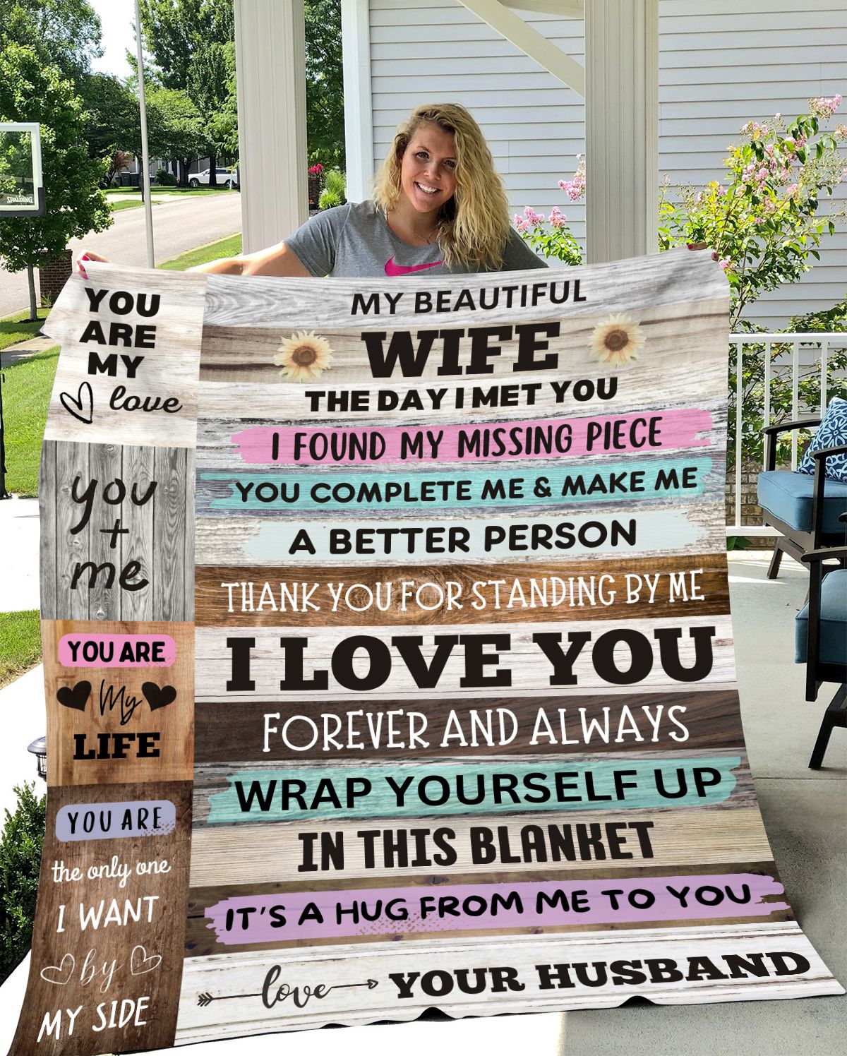 My Beautiful Wife Cozy Fleece Blanket 50x60