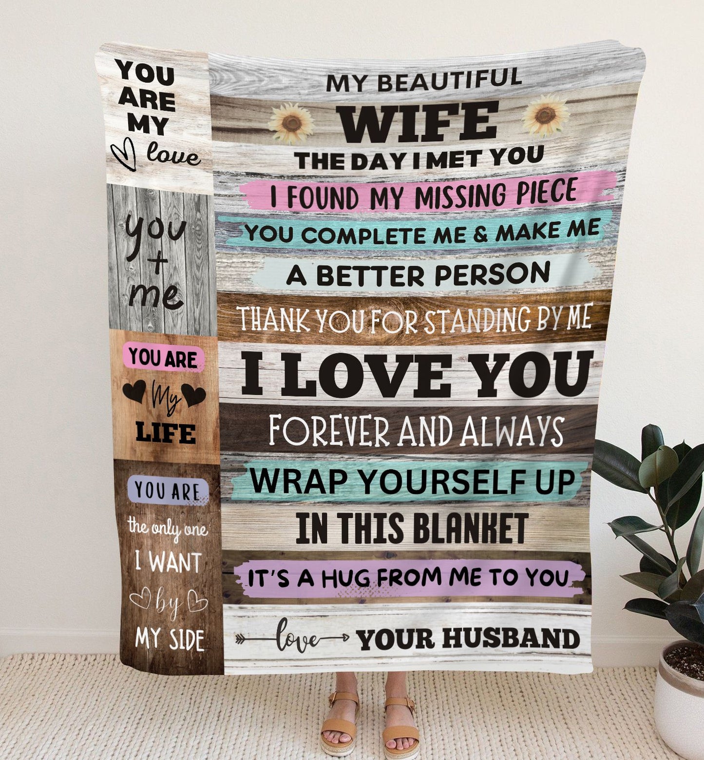 My Beautiful Wife Cozy Fleece Blanket 50x60