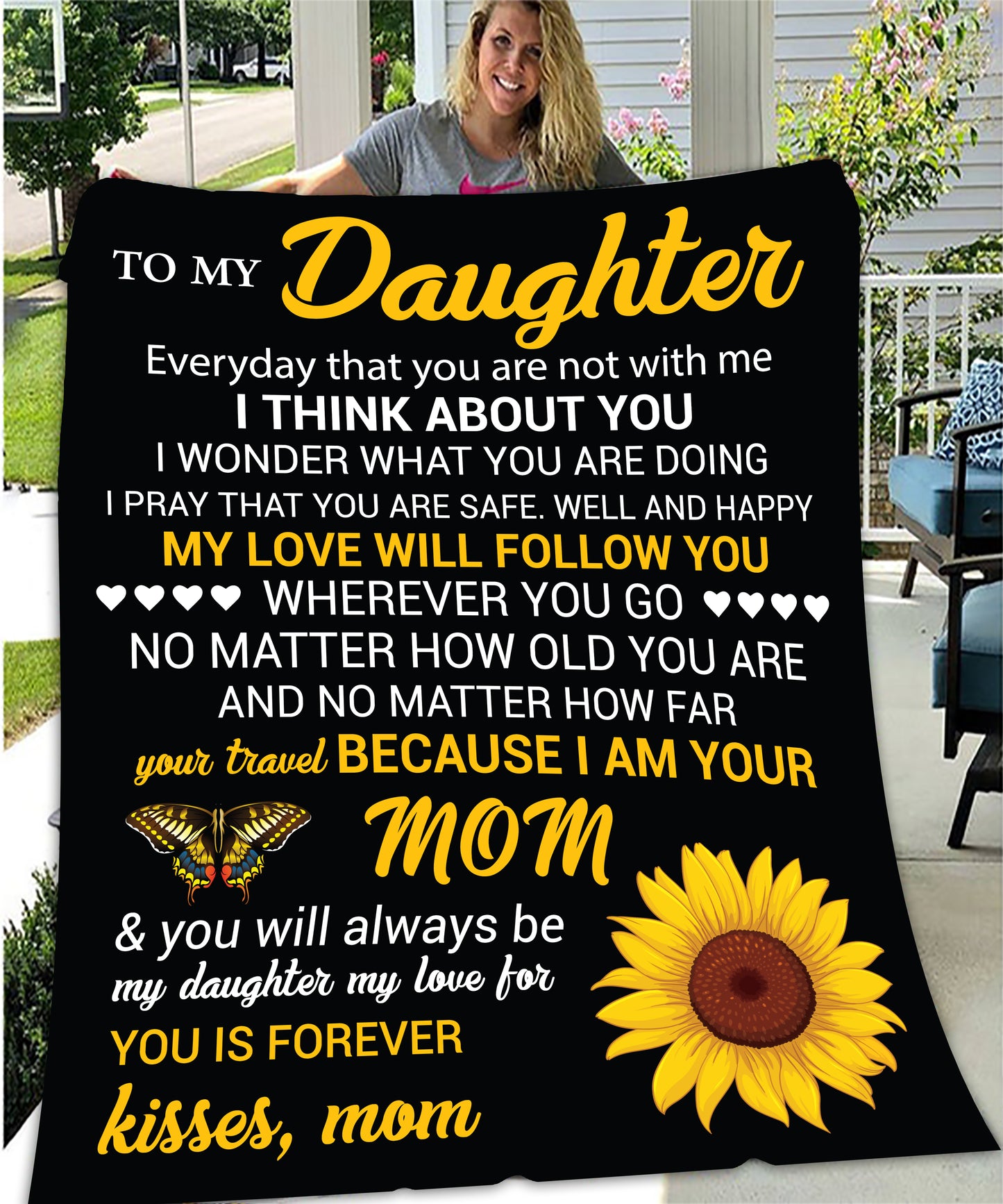 To My Daughter - Cozy Fleece Blanket