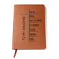 To My Daughter - Faith Inspired Leather Journal