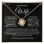 To My Beautiful Wife - Love Knot Necklace