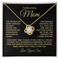 Gift for Mom From Son - A Mother's Love: A Tribute Timeless Necklace