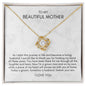 To My Beautiful Mother - Love Knot Necklace