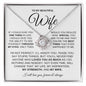 To My Beautiful Wife - Love Knot Necklace