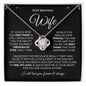 To My Beautiful Wife - Love Knot Necklace