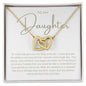 To My Daughter - Interlocking Hearts Necklace
