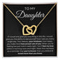 To My Daughter - Interlocking Hearts Necklace