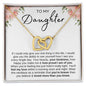 To My Daughter - Interlocking Hearts Necklace