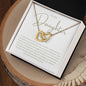To My Daughter - Interlocking Hearts Necklace