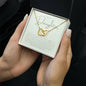 To My Daughter - Interlocking Hearts Necklace