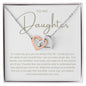 To My Daughter - Interlocking Hearts Necklace