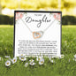 To My Daughter - Interlocking Hearts Necklace