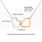 To My Daughter - Interlocking Hearts Necklace