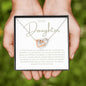 To My Daughter - Interlocking Hearts Necklace