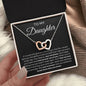 To My Daughter - Interlocking Hearts Necklace