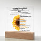 To My Daughter - You Will Never Outgrow My Heart - Square Acrylic Plaque