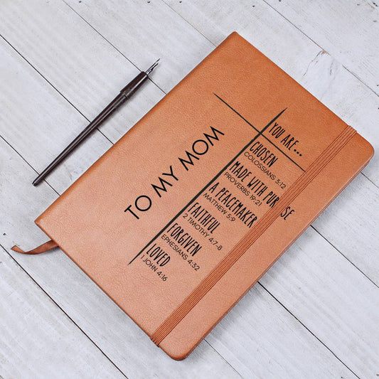 To My Mom - Faith Inspired Leather Journal
