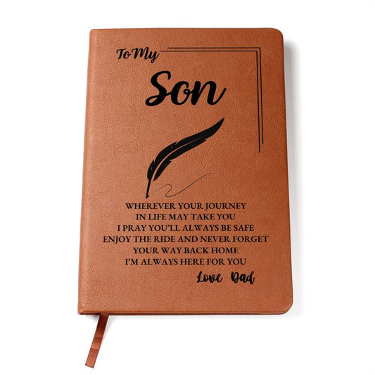 To My Son - Keepsake Leather Journal