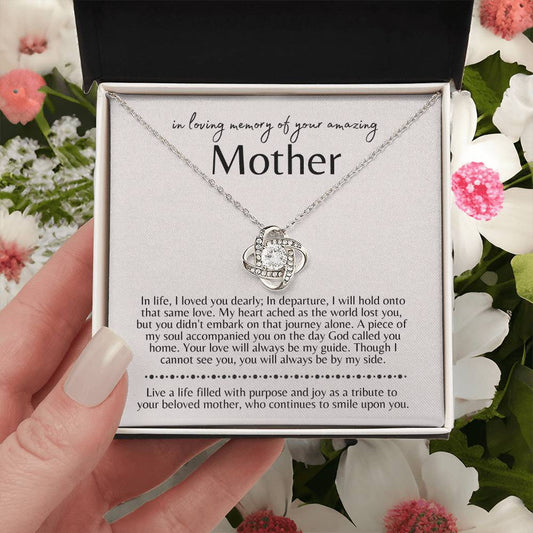 In Loving Memory of Your Mother - Love Knot Necklace